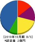 原田塗装工業 貸借対照表 2010年10月期