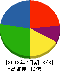 興亜ガス開発 貸借対照表 2012年2月期