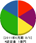 佐々木工務店 貸借対照表 2011年6月期