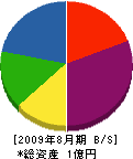 斉藤創建 貸借対照表 2009年8月期