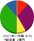 中島土木 貸借対照表 2011年11月期