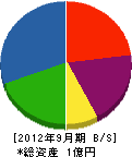 浜田管設 貸借対照表 2012年9月期