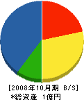 岡本設備 貸借対照表 2008年10月期