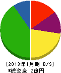 東栄興業 貸借対照表 2013年1月期