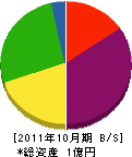 武藤建設 貸借対照表 2011年10月期