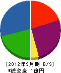 平田工務店 貸借対照表 2012年9月期