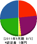 斎藤忠建設 貸借対照表 2011年9月期