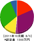 伊藤造園 貸借対照表 2011年10月期