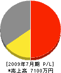 細田電気工事 損益計算書 2009年7月期