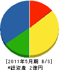 松島建設 貸借対照表 2011年5月期