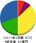 中電配電サポート 貸借対照表 2011年3月期