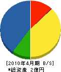 秋山建設 貸借対照表 2010年4月期