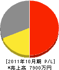 田島建設 損益計算書 2011年10月期