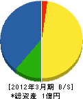 鳳珠電気工事 貸借対照表 2012年3月期