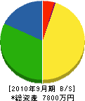 平塚農園 貸借対照表 2010年9月期