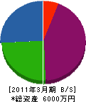 川村設備機工 貸借対照表 2011年3月期