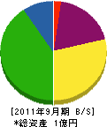 斉藤緑地建設 貸借対照表 2011年9月期