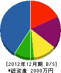 安田建具産業 貸借対照表 2012年12月期