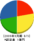 大和田建設 貸借対照表 2009年9月期