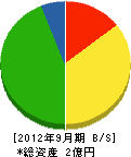 名阪興業 貸借対照表 2012年9月期