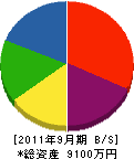 野沢工務店 貸借対照表 2011年9月期