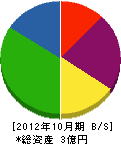 米川興業 貸借対照表 2012年10月期