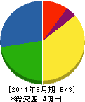 木村組 貸借対照表 2011年3月期