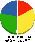ジャパンヒューマンベイス 貸借対照表 2009年3月期