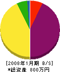 西川塗装店 貸借対照表 2008年1月期