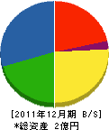矢島工務店 貸借対照表 2011年12月期