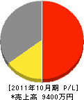 九州地盤コンサルタント 損益計算書 2011年10月期