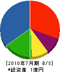 益田建設 貸借対照表 2010年7月期