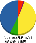 ＫＤＤＩ沖縄 貸借対照表 2011年3月期