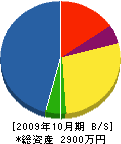 菅原建設 貸借対照表 2009年10月期