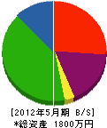 うえきやのカトー 貸借対照表 2012年5月期