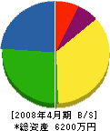 秋山塗装店 貸借対照表 2008年4月期