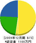 武田水道設備 貸借対照表 2009年12月期