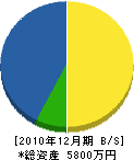 藤田家具建具製作所 貸借対照表 2010年12月期