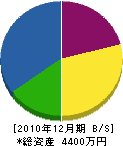 鎌田造園土木 貸借対照表 2010年12月期