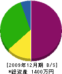 前田組 貸借対照表 2009年12月期