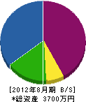 櫻井造園 貸借対照表 2012年8月期