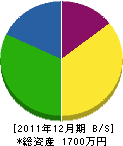南部電気商会 貸借対照表 2011年12月期 南部電気商会 貸借対照表 2011年12月期