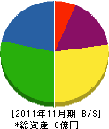 北川建設 貸借対照表 2011年11月期