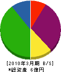 上野 貸借対照表 2010年3月期