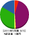 伸晃産業 貸借対照表 2011年5月期