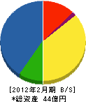 新潟藤田組 貸借対照表 2012年2月期