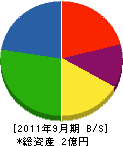 片岡電設 貸借対照表 2011年9月期