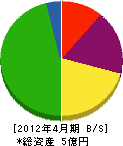 山茂総業 貸借対照表 2012年4月期