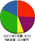 昭和コンクリート工業 貸借対照表 2011年3月期