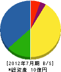 松村建設 貸借対照表 2012年7月期
